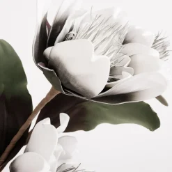 Sztuczny kwiat magnolia szary 103 cm