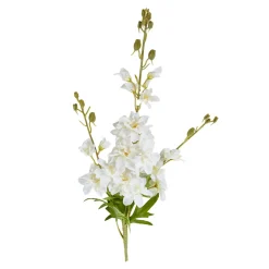 Sztuczny kwiat ostróżka biała 98 cm