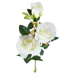 Sztuczny kwiat róża biała 85 cm
