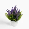 Sztuczny kwiat w doniczce WRZOS fioletowy 23 cm