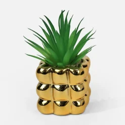 Sztuczny kwiat w złotej docznice 15 cm