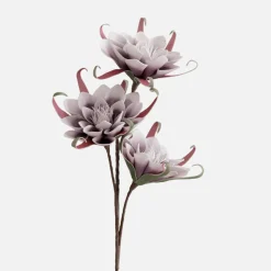 Sztuczny-fioletowy 80 cm kwiat biało