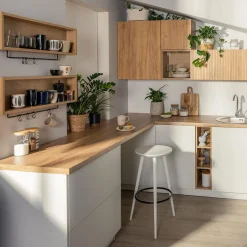 Taboret okrągły biały GREGOR