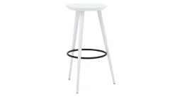 Taboret okrągły biały GREGOR