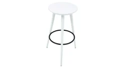 Taboret okrągły biały GREGOR