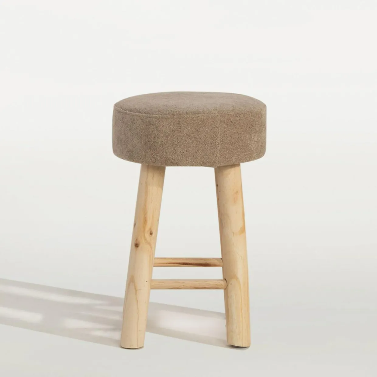 Taboret tapicerowany beżowy TROPICOSI