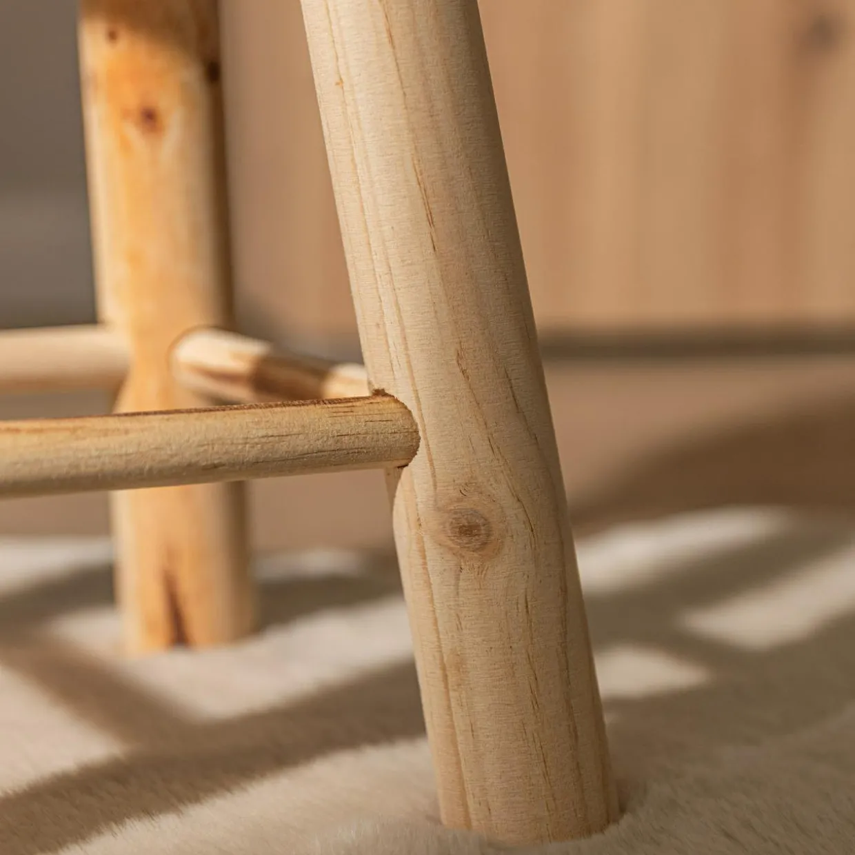 Taboret tapicerowany beżowy TROPICOSI