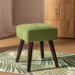 Taboret tapicerowany zielony TRINKETY