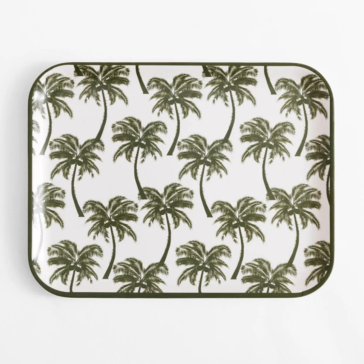 Taca z melaminy w palmy 36,5x29 cm MIX