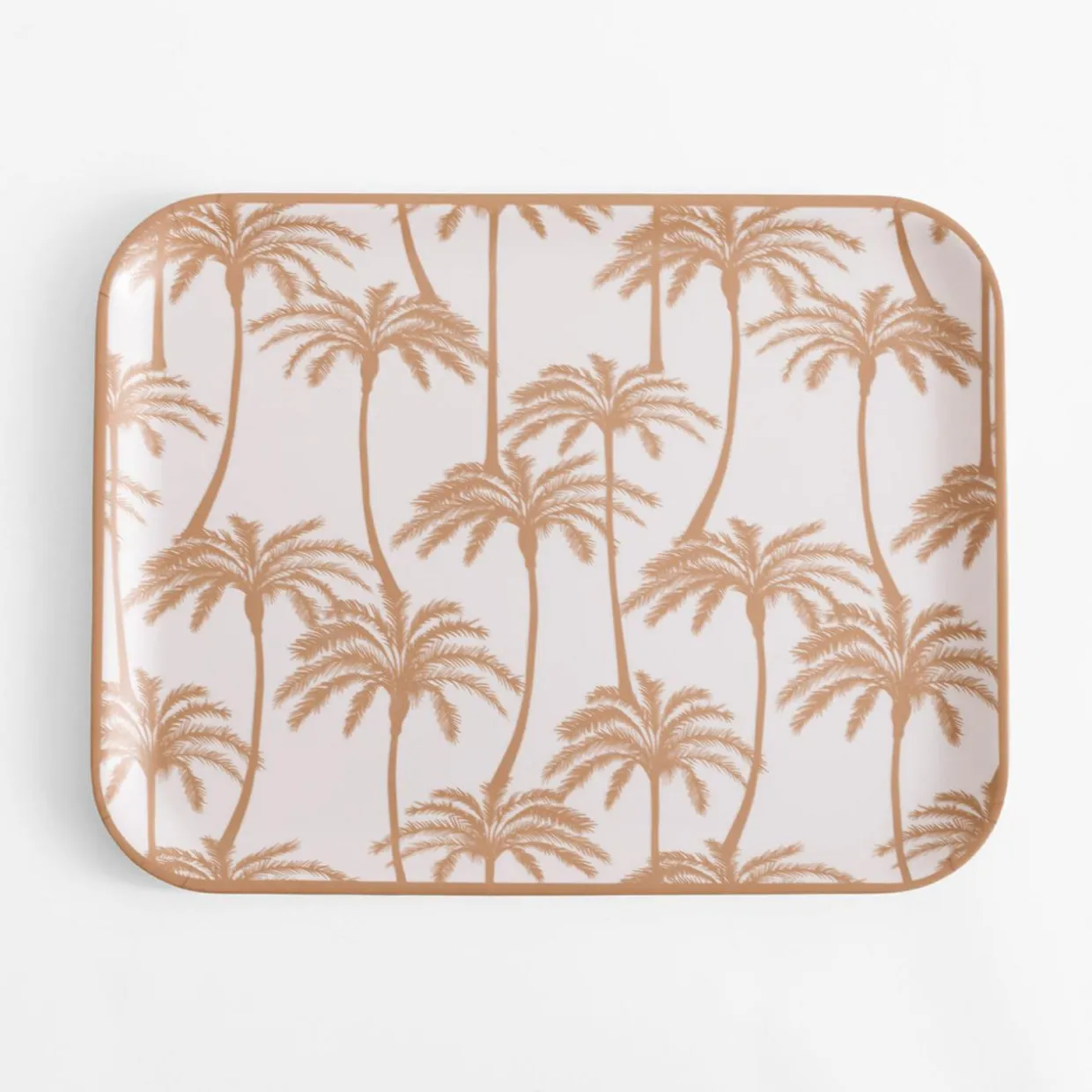 Taca z melaminy w palmy 36,5x29 cm MIX