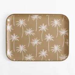 Taca z melaminy w palmy 36,5x29 cm MIX