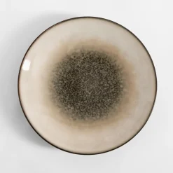 Talerz deserowy brązowo-beżowy ZORA 19 cm