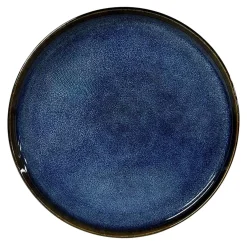 Talerz deserowy ceramiczny niebieski SUELO 21 cm