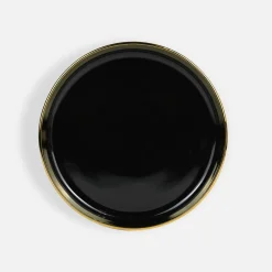 Talerz deserowy czarny GRACE 20 cm