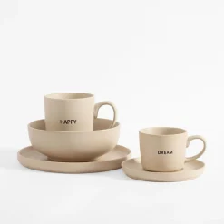 Talerz deserowy kremowy MATTE 20 cm