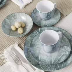 Talerz deserowy niebieski CZTERY PORY ROKU 20,5 cm