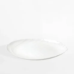 Talerz do serowania biały 14 cm LIŚĆ