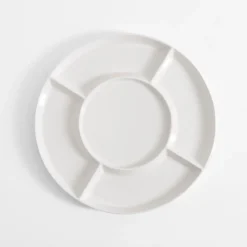 Talerz do serwowania z bambusową deską