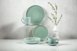 Talerz głęboki GRANITE MINT BLUE porcelana Bogucice 22 cm