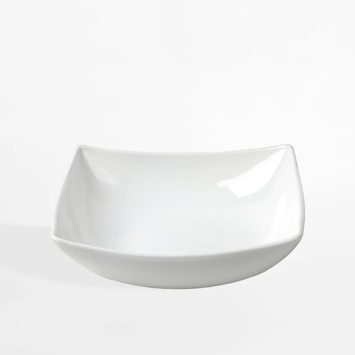 Talerz głęboki kwadratowy biały NELI 25x19,5 cm