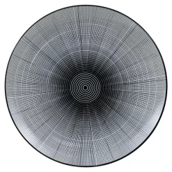 Talerz obiadowy biało-czarny OTTICO 26,6 cm