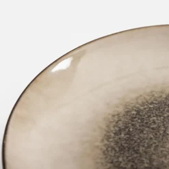 Talerz obiadowy brązowo-beżowy ZORA 26,6 cm