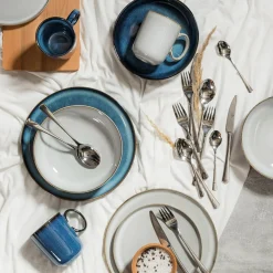 Talerz obiadowy ceramiczny szary SUELO 27 cm