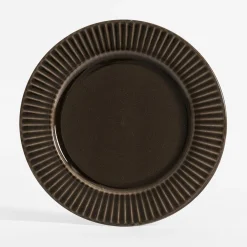 Talerz obiadowy ceramiczny szary RALPH 27 cm