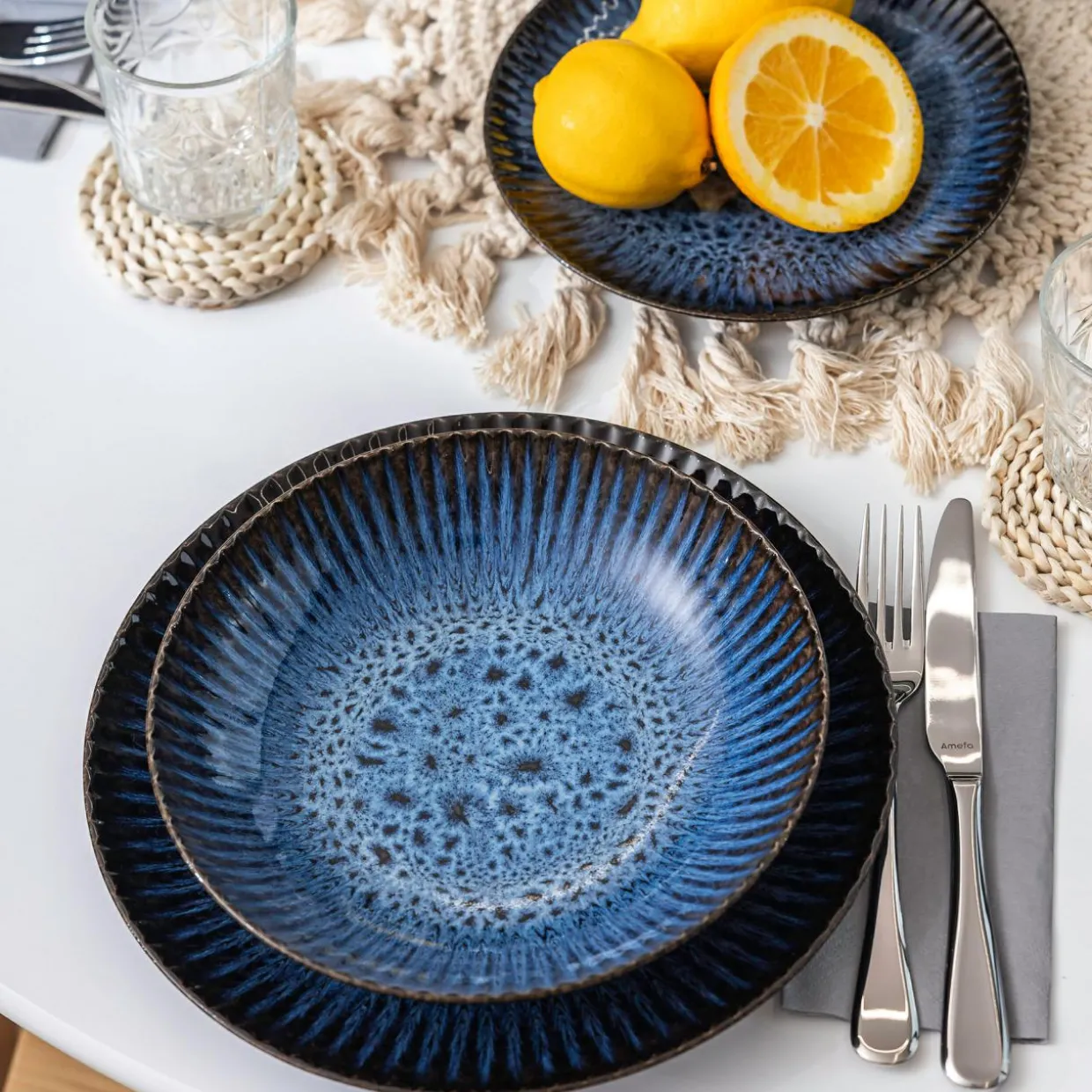 Talerz obiadowy ceramiczny COSMOS 27 cm