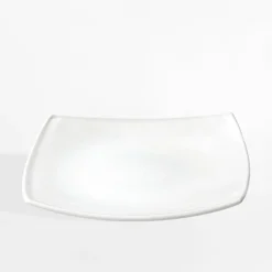 Talerz obiadowy kwadratowy biały NELI 33x26 cm