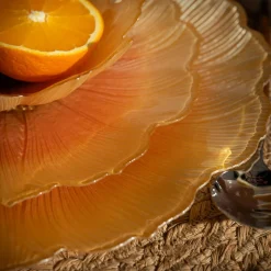 Talerz szklany kwiat 21 cm