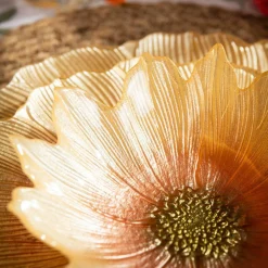 Talerz szklany kwiat 21 cm