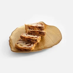 Talerz złoty LIŚĆ 28 cm