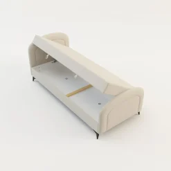 Tapczan młodzieżowy beżowy PING 90x200 cm