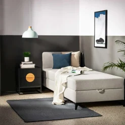 Tapczan młodzieżowy jasnoszary SIBI 90x200 cm