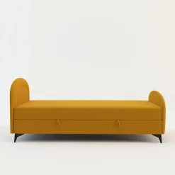 Tapczan młodzieżowy musztardowy PING 90x200 cm