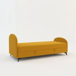 Tapczan młodzieżowy musztardowy PING 90x200 cm