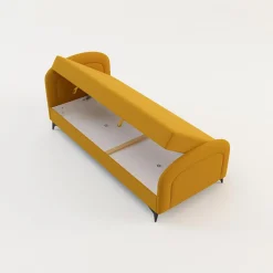 Tapczan młodzieżowy musztardowy PING 90x200 cm