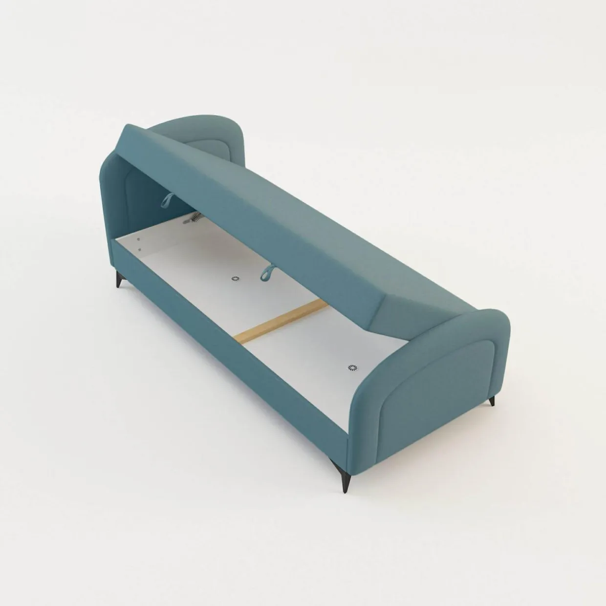 Tapczan młodzieżowy niebieski PING 90x200 cm