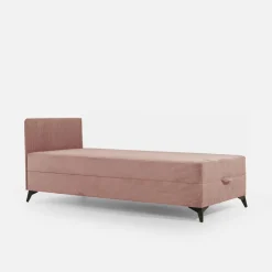 Tapczan młodzieżowy pudrowy róż IBIS 90x200 cm