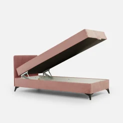 Tapczan młodzieżowy pudrowy róż IBIS 90x200 cm