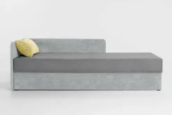 Tapczan młodzieżowy szaro-żółty OPEN