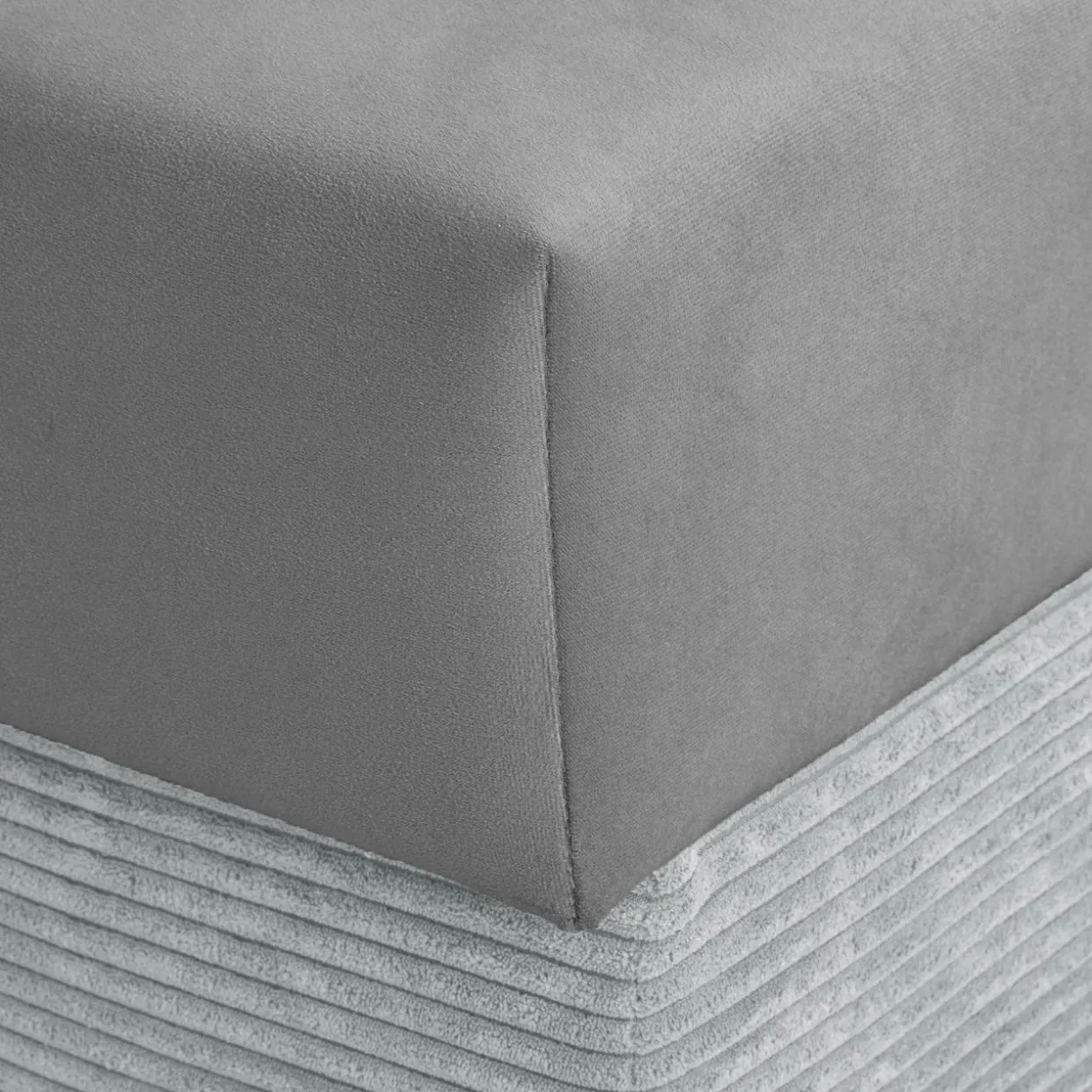 Tapczan młodzieżowy szaro-żółty OPEN