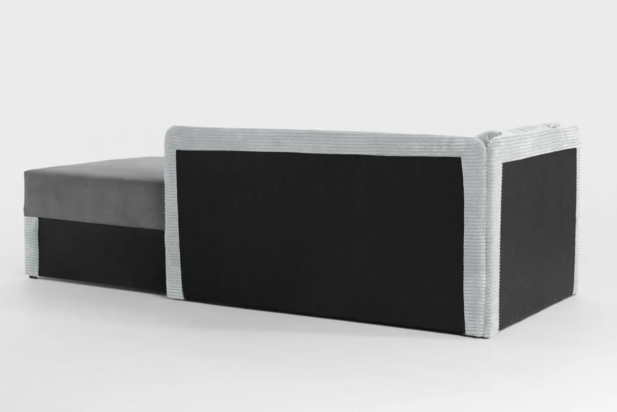 Tapczan młodzieżowy szaro-żółty OPEN