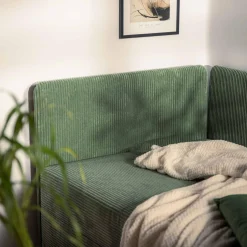 Tapczan narożny jasnozielony IBIS 90x200 cm