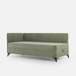 Tapczan narożny jasnozielony IBIS 90x200 cm