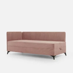 Tapczan narożny pudrowy róż IBIS 90x200 cm