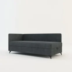 Tapczan narożny szary IBIS 90x200 cm