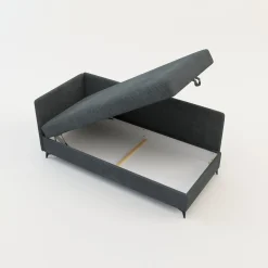 Tapczan narożny szary IBIS 90x200 cm