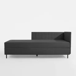 Tapczan narożny szary MARIO 90x200 cm